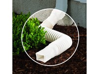 Amerimax Flex-A-Spout 4.5 in. H X 4.5 in. W X 55 in. L White Vinyl Downspout Extension