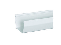 Amerimax 4 in. H X 5 in. W X 120 in. L White Vinyl U Gutter