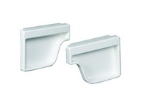 Amerimax 5 in. L White Vinyl K Gutter End Cap Set