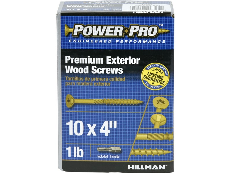 Hillman Power Pro No. 10  S X 4 in. L Star Flat Head Premium Deck Screws 1 lb 57 pk