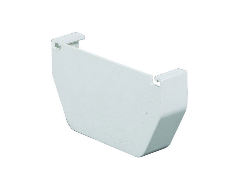 Amerimax 5.8 in. H X 4.5 in. W X 5 in. L White Vinyl Contemporary Gutter End Cap