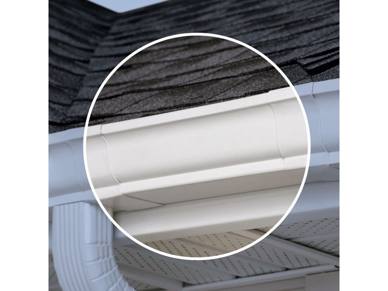 Amerimax 3.5 in. H X 5 in. W X 120 in. L White Aluminum K Gutter