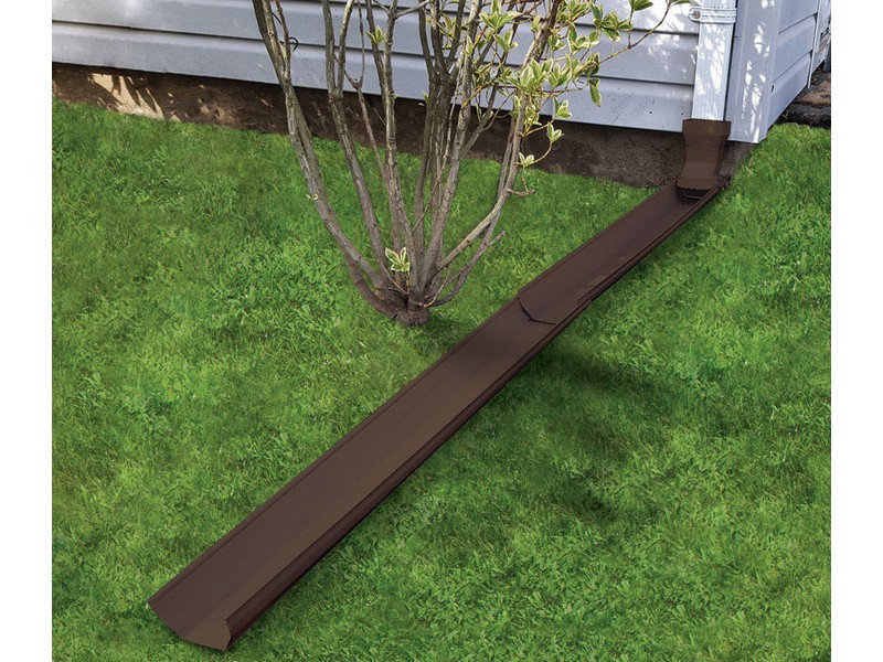 Frost King Tilt N' Drain 5.5 in. W X 72 in. L Brown Vinyl Downspout Extension