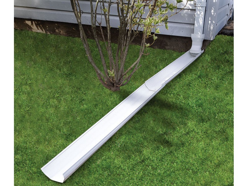 Frost King Tilt N' Drain 5.5 in. W X 72 in. L White Vinyl Downspout Extension