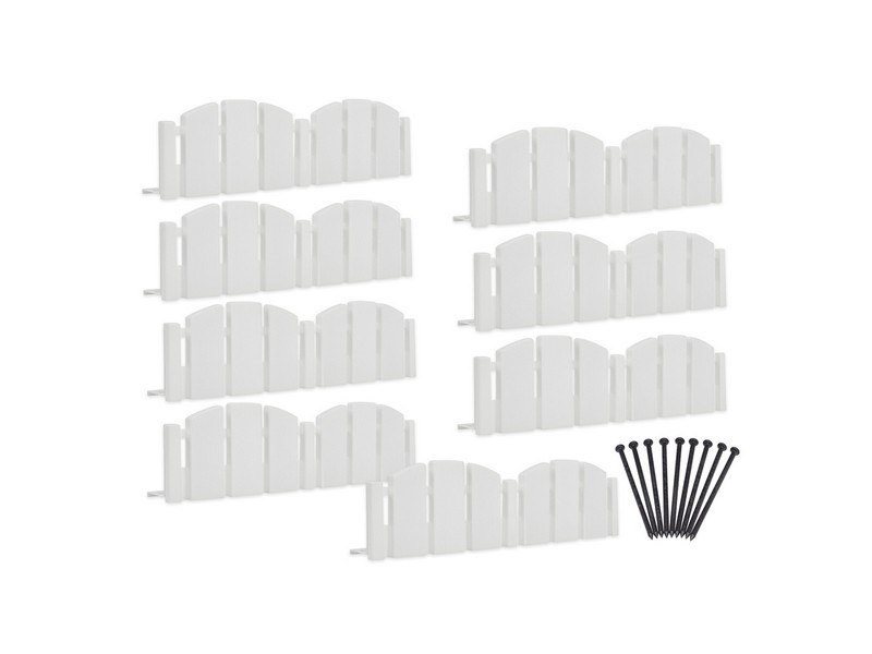 EasyFlex 10 ft. L Plastic White Landscape Edging Kit