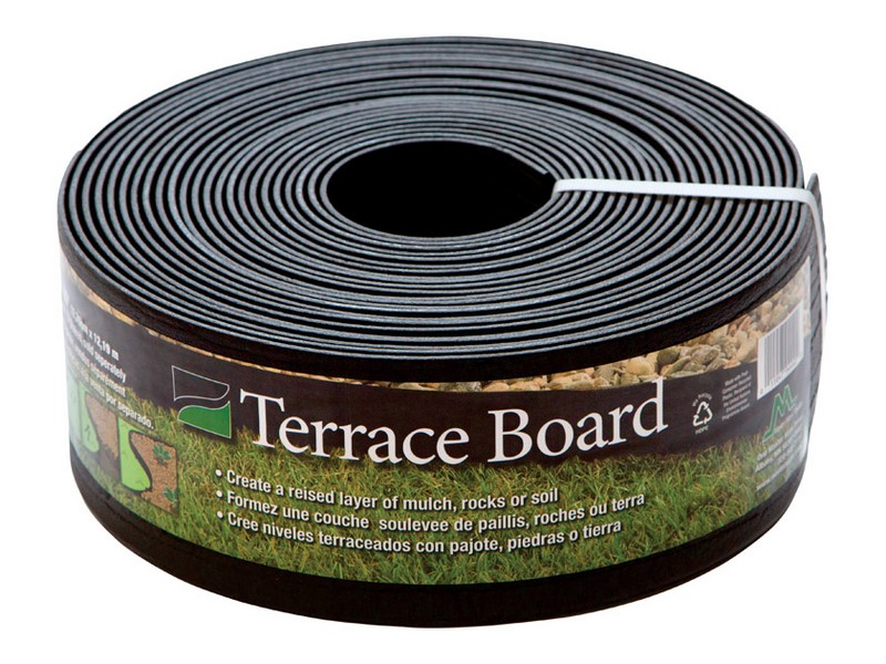 Master Mark Terrace Board 40 ft. L X 4 in. H Plastic Black Lawn Edging