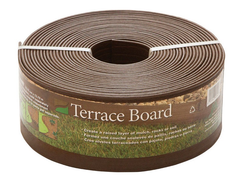 Master Mark Terrace Board 40 ft. L X 4 in. H Plastic Brown Lawn Edging