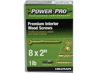 Hillman Power Pro No. 8  S X 2 in. L Star Yellow Zinc Wood Screws 1 lb 165 pk