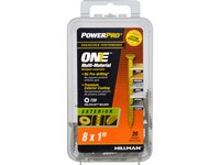 Hillman POWERPRO ONE No. 8  S X 1 in. L Star Flat Head Multi-Material Screw 35 pk