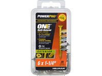 Hillman POWERPRO ONE No. 6  S X 1-1/4 in. L Star Flat Head Multi-Material Screw 35 pk