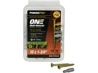 Hillman POWERPRO ONE No. 10  S X 1-3/4 in. L Star Flat Head Multi-Material Screw 1 lb 106 pk