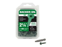 Backer-On No. 9  S X 2-1/4 in. L Star Round Head Cement Board Screws 100 pk