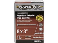 Hillman Power Pro No. 8  S X 3 in. L Star Trim Screws 1
