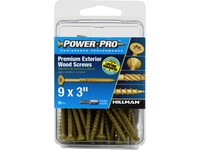 Hillman Power Pro No. 9  S X 3 in. L Star Flat Head Exterior Deck Screws 50 pk