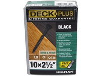 Deck Plus No. 10  S X 2-1/2 in. L Star Flat Head Exterior Deck Screws 1 lb