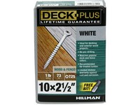 Deck Plus No. 10  S X 2-1/2 in. L Star Flat Head Exterior Deck Screws 1 lb