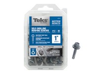 Teks No. 12  S X 1 in. L Hex Drive Hex Washer Head Roofing Screws 80 pk