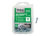 Teks No. 8  S X 3/4 in. L Hex Washer Head Sheet Metal Screws 180 pk