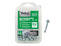 Teks No. 12  S X 1-1/2 in. L Hex Washer Head Sheet Metal Screws 80 pk