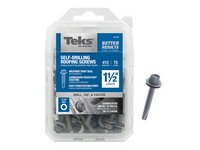 Teks No. 12  S X 1-1/2 in. L Hex Drive Hex Washer Head Roofing Screws 75 pk