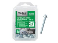 Teks No. 14  S X 2-1/2 in. L Hex Washer Head Sheet Metal Screws 30 pk