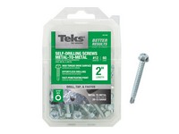 Teks No. 12  S X 2 in. L Hex Washer Head Sheet Metal Screws 60 pk