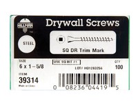 Hillman No. 6  S X 1-5/8 in. L Square Drywall Screws 100 pk