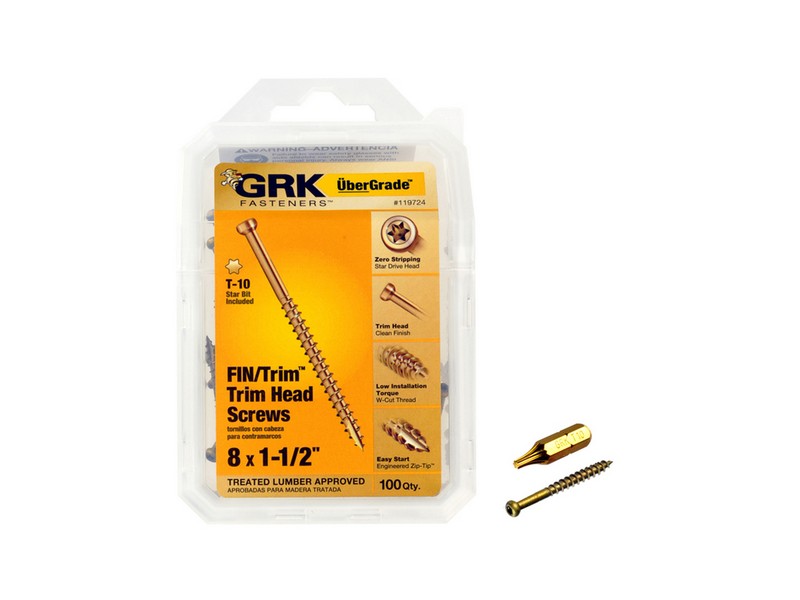 GRK Fasteners UberGrade No. 8  S X 1-1/2 in. L Star Screws 100 pk