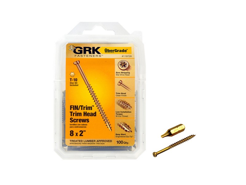 GRK Fasteners UberGrade No. 8  S X 2 in. L Star Screws 100 pk