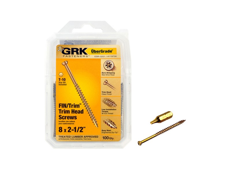 GRK Fasteners UberGrade No. 8  S X 2-1/2 in. L Star Trim Head Construction Screws 100 pk