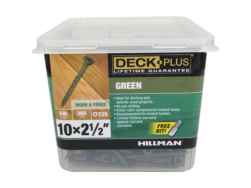 Deck Plus No. 10  S X 2-1/2 in. L Star Flat Head Exterior Deck Screws 5 lb 365 pk