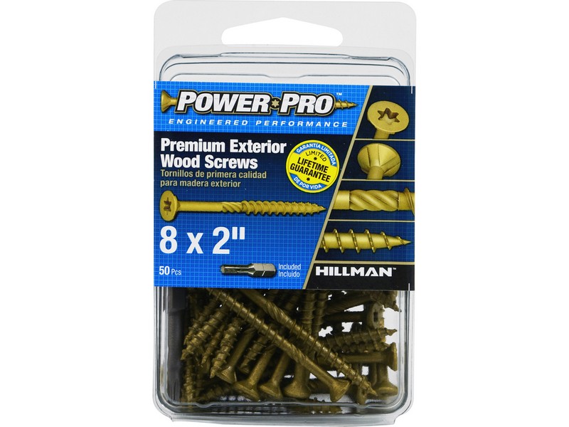 Hillman Power Pro No. 8  S X 2 in. L Star Flat Head Exterior Deck Screws 50 pk