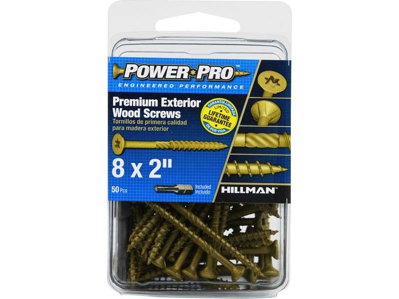 Hillman Power Pro No. 8  S X 2 in. L Star Flat Head Exterior Deck Screws 50 pk