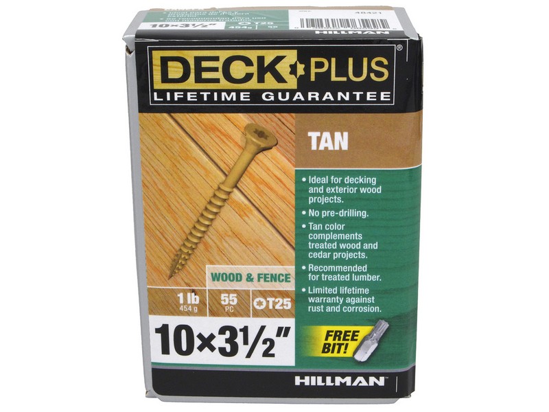 Deck Plus No. 10  S X 3-1/2 in. L Star Flat Head Exterior Deck Screws 1 lb
