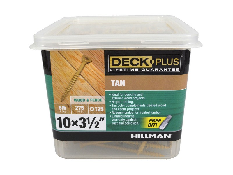 Deck Plus No. 10  S X 3-1/2 in. L Star Flat Head Exterior Deck Screws 5 lb