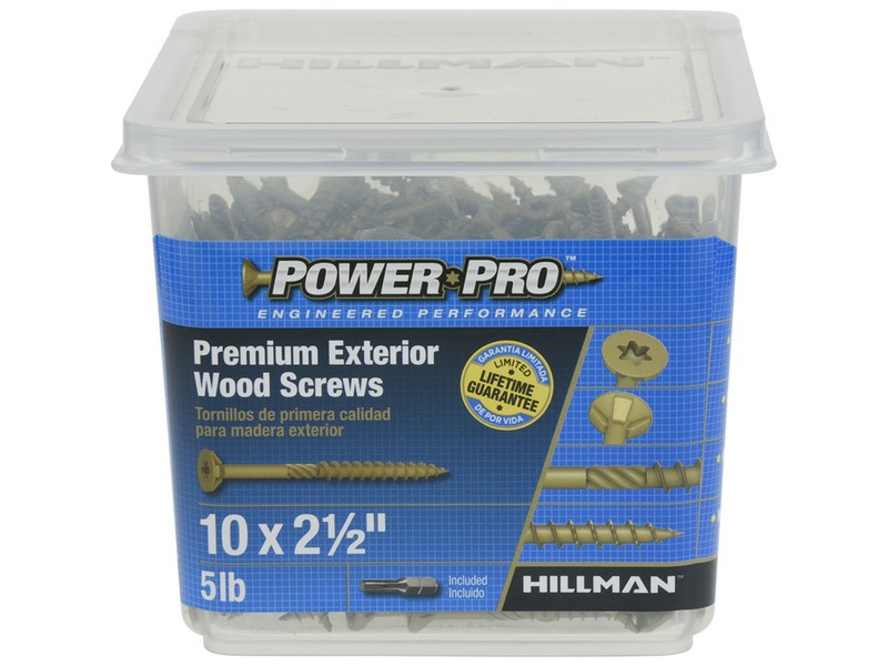 Hillman Power Pro No. 10  S X 2-1/2 in. L Star Flat Head Exterior Deck Screws 5 lb