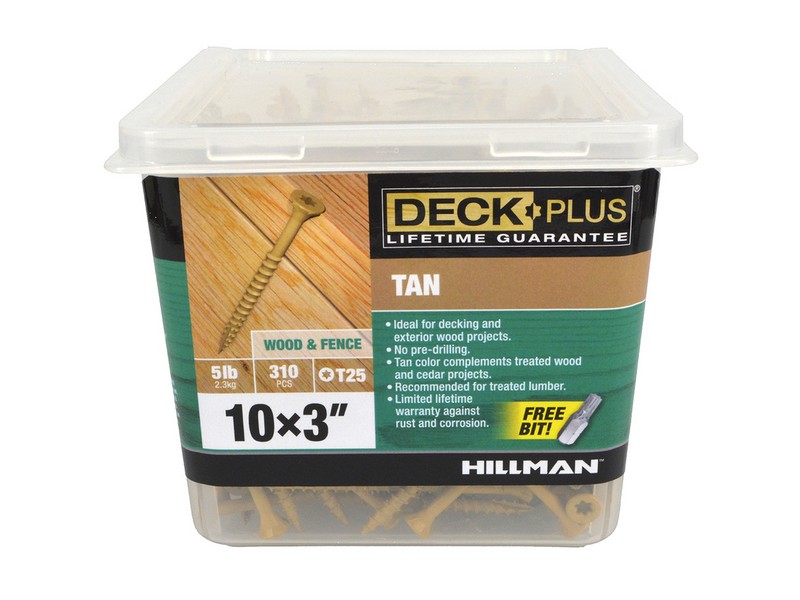 Deck Plus No. 10  S X 3 in. L Star Flat Head Exterior Deck Screws 5 lb