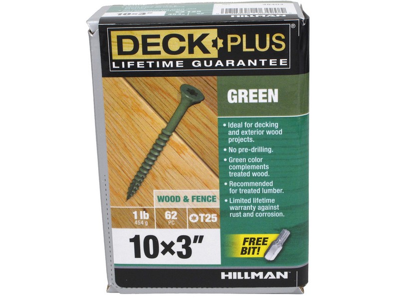 Deck Plus No. 10  S X 3 in. L Star Flat Head Exterior Deck Screws 1 lb