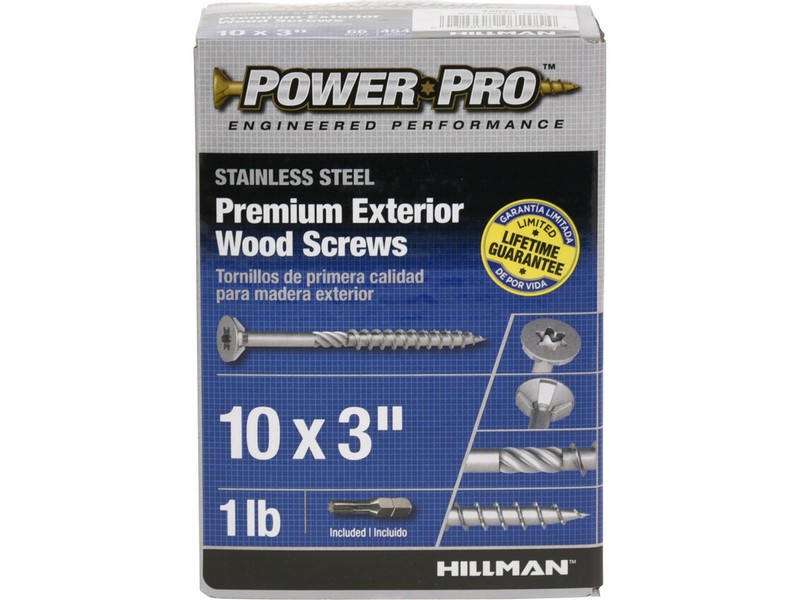 Hillman Power Pro No. 10  S X 3 in. L Star Flat Head Exterior Deck Screws 1 lb