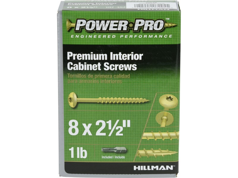 Hillman Power Pro No. 8  S X 2-1/2 in. L Star Cabinet Screws 1