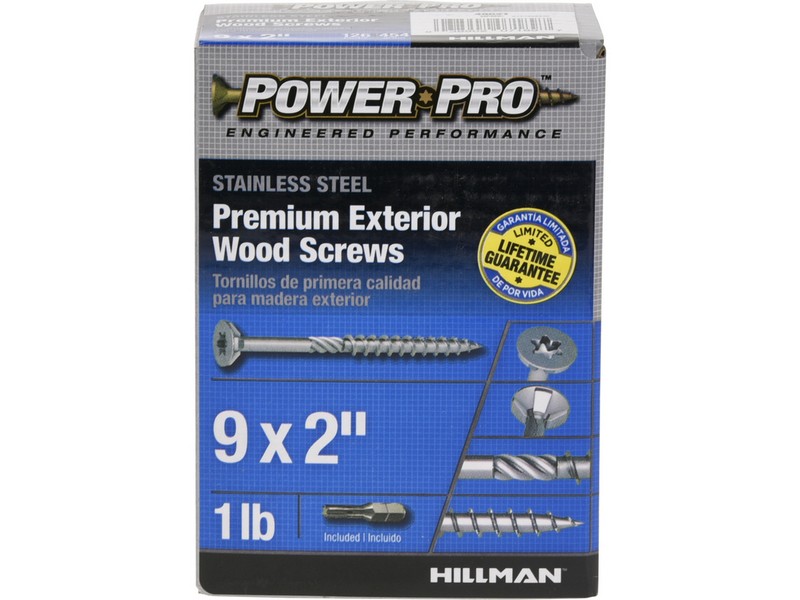 Hillman Power Pro No. 9  S X 2 in. L Star Flat Head Exterior Deck Screws 1 lb