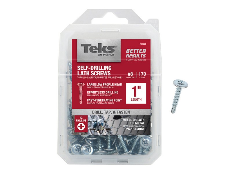 Teks No. 8  S X 1 in. L Phillips Truss Head Lath Screws 170 pk