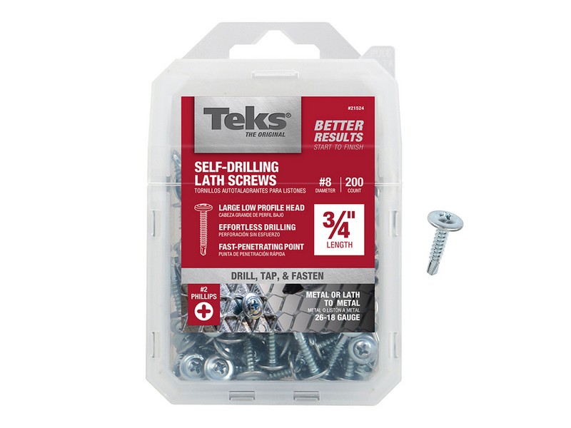 Teks No. 8  S X 3/4 in. L Phillips Truss Head Lath Screws 200 pk