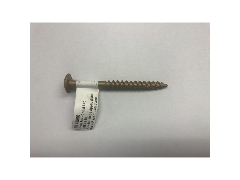 Hillman Power Pro 5/16 in. S X 3-1/2 in. L Star Steel Lag Screw 1 pk