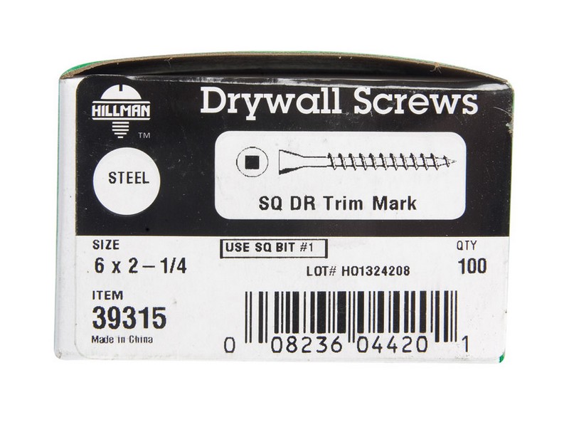 Hillman No. 6  S X 2-1/4 in. L Square Drywall Screws 100 pk