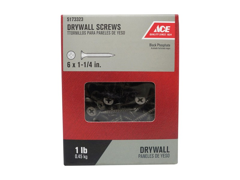 Ace No. 6 wire S X 1-1/4 in. L Phillips Drywall Screws 1 lb 283 pk