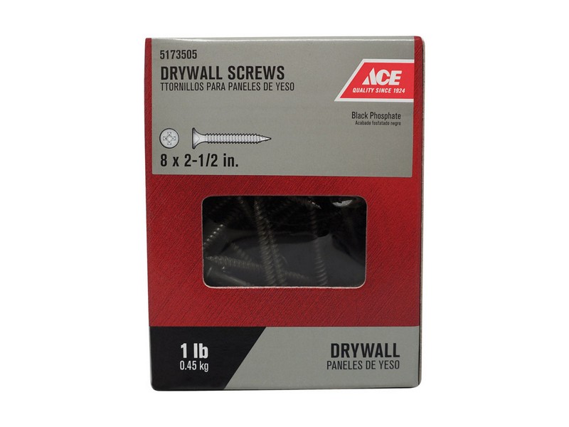 Ace No. 8 wire S X 2-1/2 in. L Phillips Drywall Screws 1 lb 112 pk
