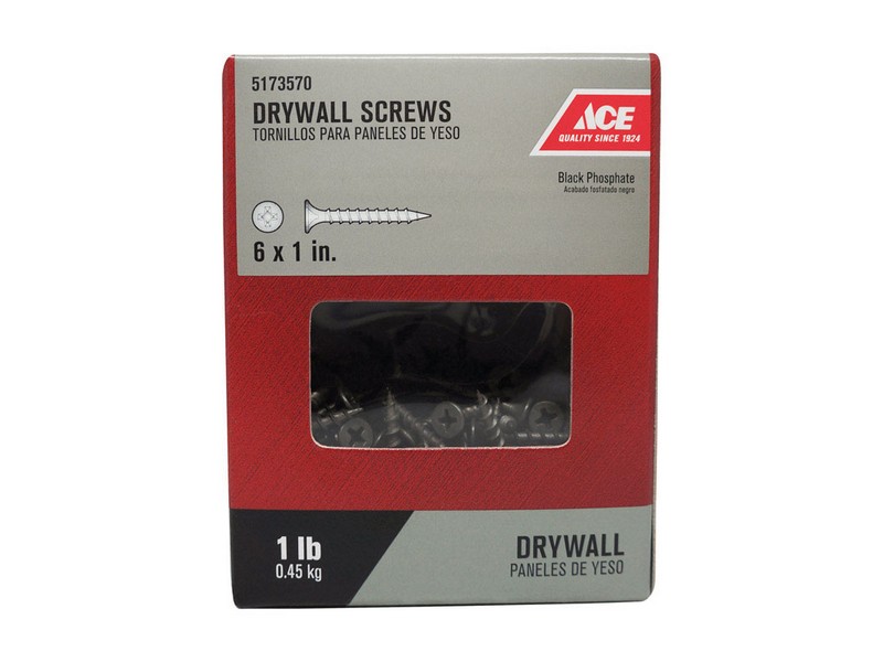 Ace No. 6 wire S X 1 in. L Phillips Drywall Screws 1 lb 343 pk