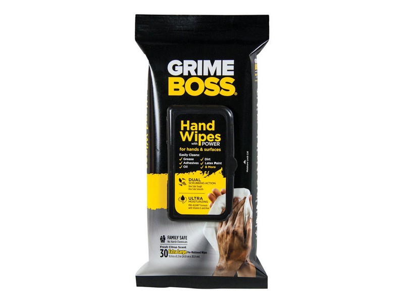 Grime Boss Fiber Blend Cleaning Wipes 10 in. W X 8 in. L 30 pk