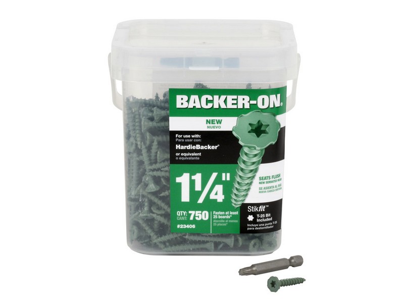 Backer-On No. 9  S X 1-1/4 in. L Star Flat Head Cement Board Screws 750 pk